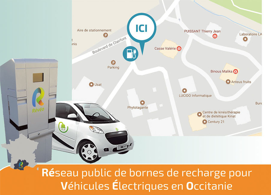 bornes de recharges vehicules occitanie