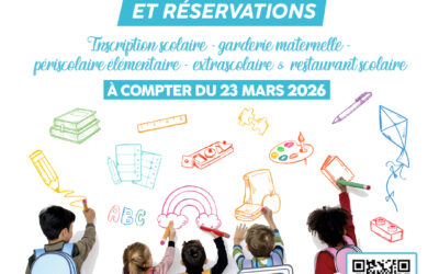 Infos pratiques : inscriptions scolaires et réservations services de la ville 2026-2027