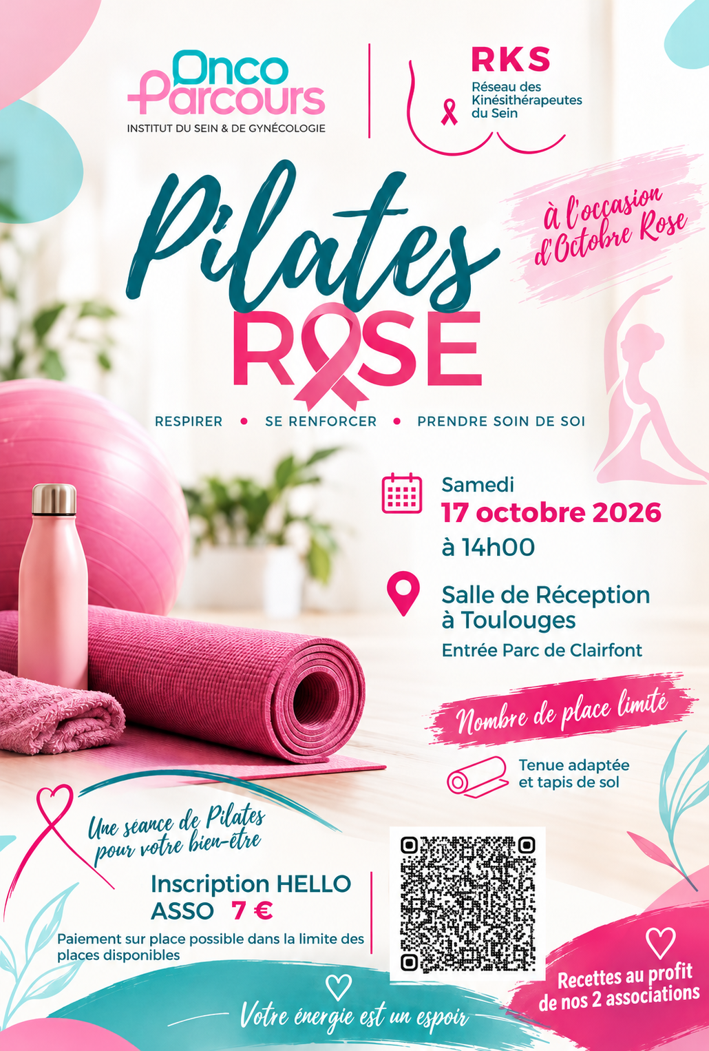 Affiche Pilates Rose – Octobre 2026
